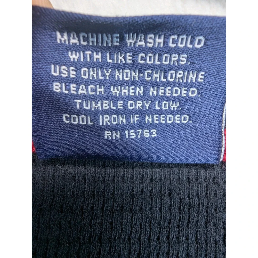 Polo Ralph Lauren Mens XL Thermal Waffle Sleep Shirt Black Red Pony